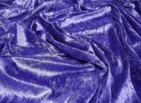 Crushed Velvet Velour Fabric Material - DARK PURPLE